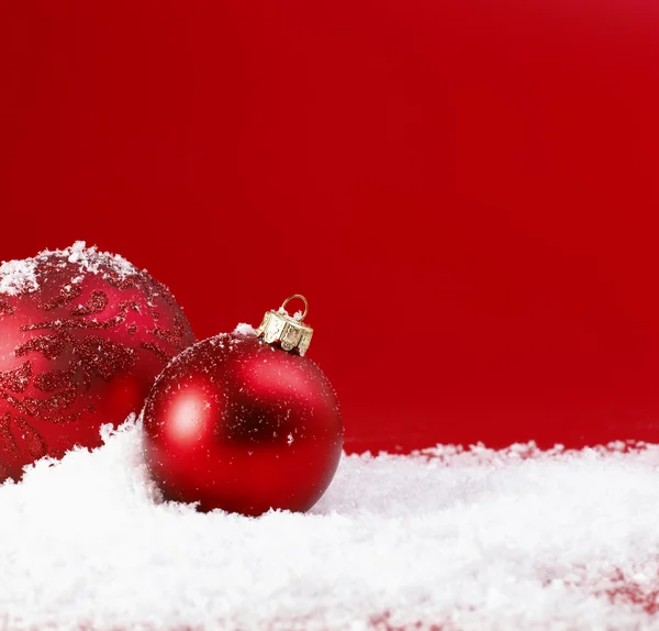 赤いクリスマスの泡 ストック画像