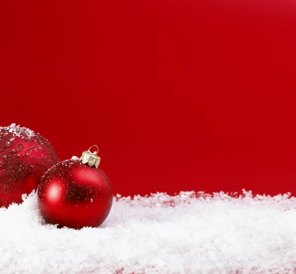 赤いクリスマスの泡 ロイヤリティフリーのストック写真