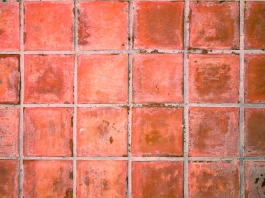 Red tile ceramic floor clipart