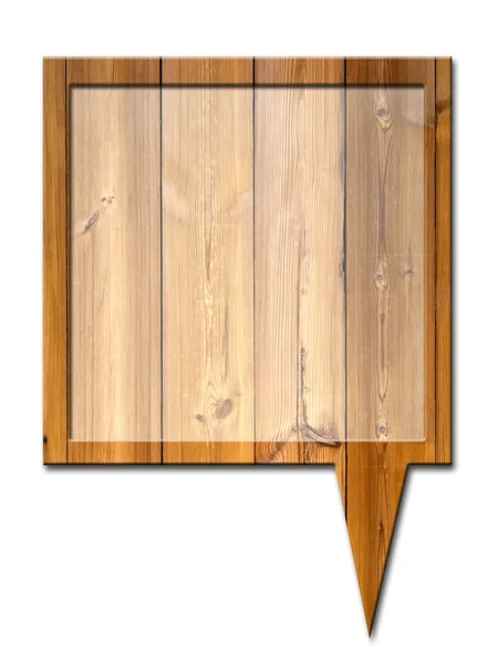 正方形の木の装飾的な記号 — ストック写真