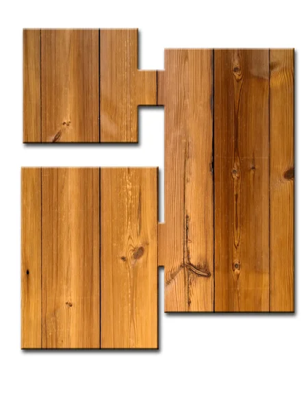 Rechthoek houten decoratieve teken — Stockfoto