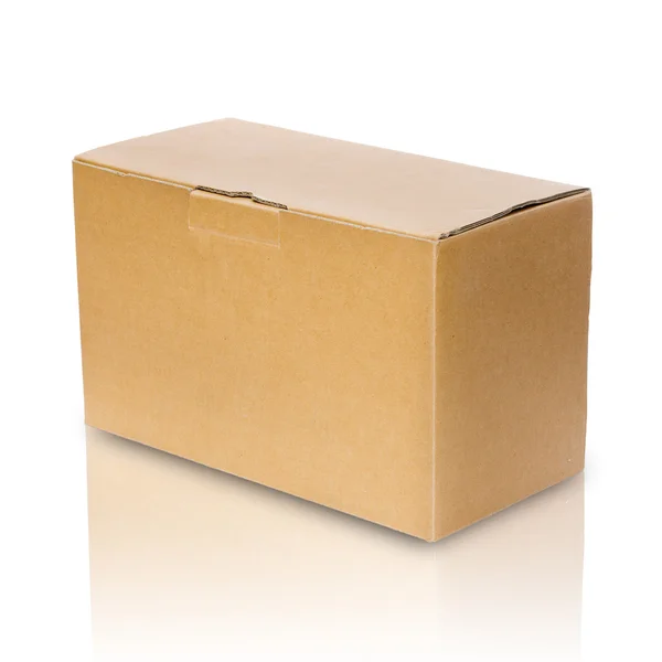 Chiudi scatola di carta marrone — Foto Stock