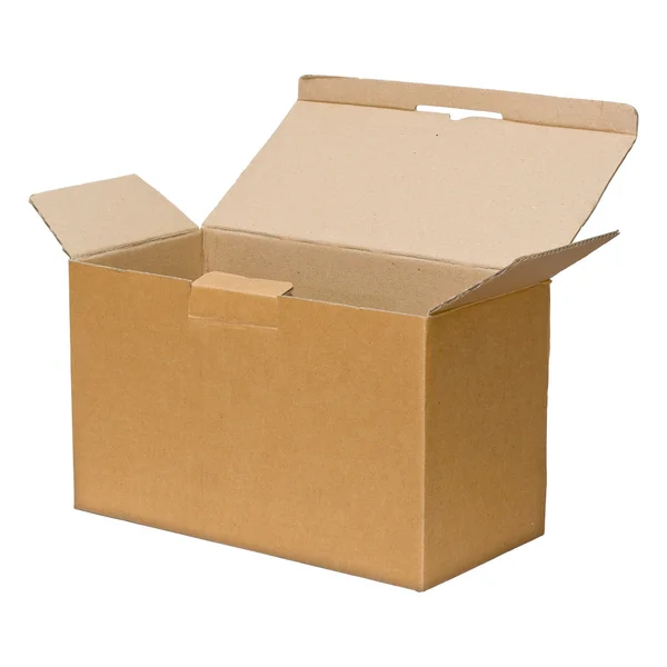 Open brown paper box — Stock Photo, Image