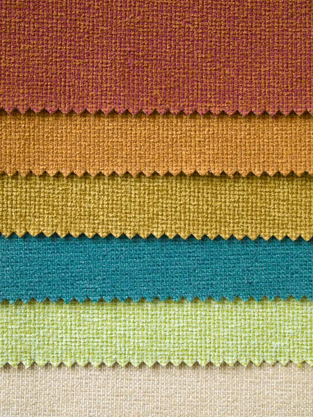Próbki kolorów tkaniny sześć — Zdjęcie stockowe