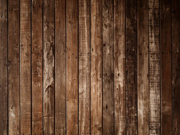 Donkere bruine plank houten muur — Stockfoto