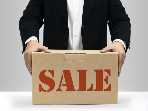 stock image Sale brown paper box