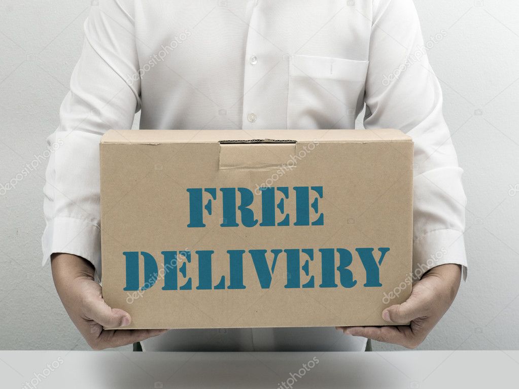 Free Delivery brown paper box