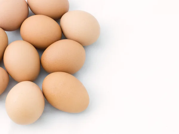Egg group on white background — Stockfoto