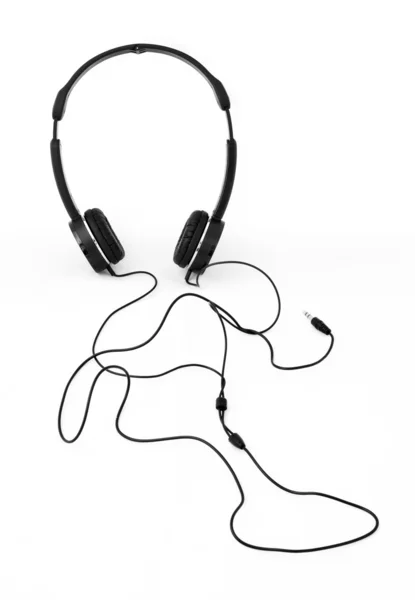 Black Headphone and line signal — Stock Photo, Image