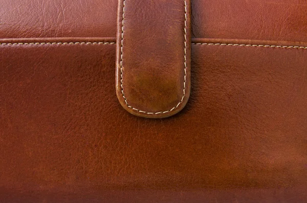 Superficie della borsa in pelle marrone — Foto Stock