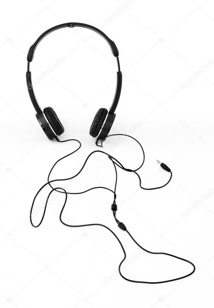 Black Headphone and line signal