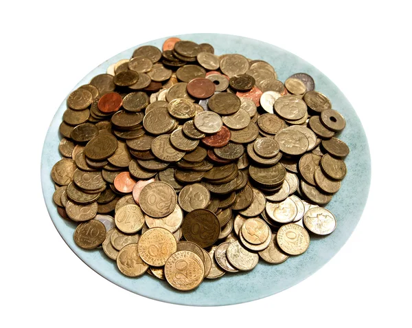 Ένα πιάτο των χρημάτων — Φωτογραφία Αρχείου