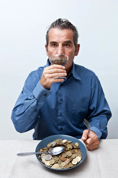 Homem que tem dinheiro — Fotografia de Stock