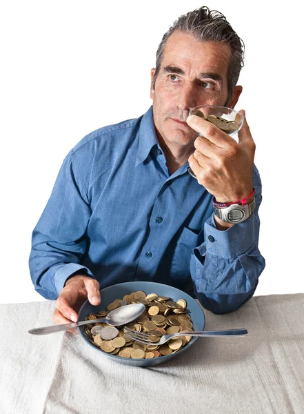 Homem que tem dinheiro — Fotografia de Stock