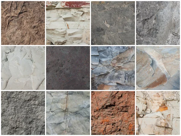 Set di texture in pietra — Foto Stock
