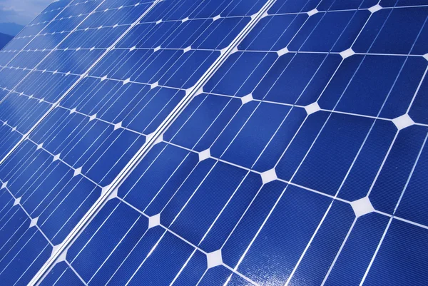 Панелі сонячних батарей Стокове Фото