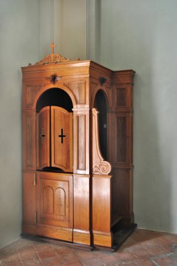Wooden Confessional clipart