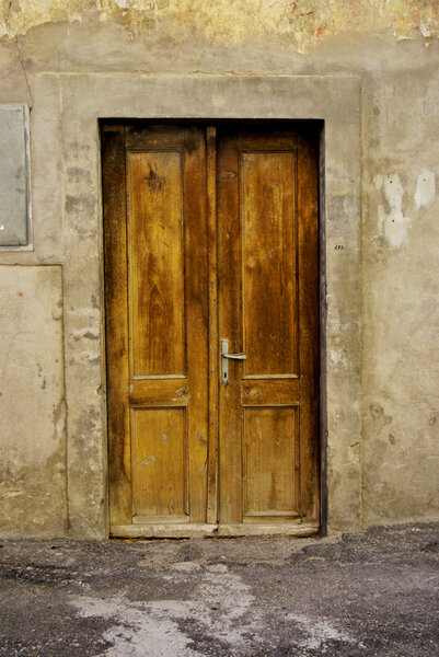Ancient eastern, wooden entrance door