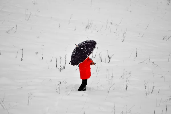 Mädchen schneit — Stockfoto