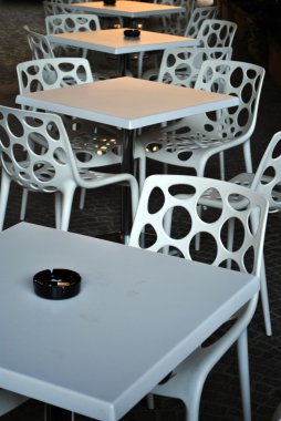 White tables clipart