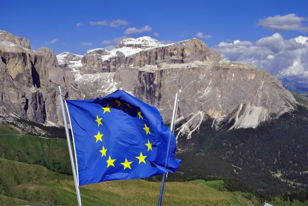Europeiska flaggan Stockfoto