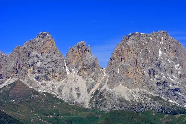 Ritratto estivo delle Dolomiti italiane in Val di Fassa Alto Adige Alpi Italia — Foto Stock