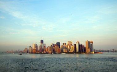 View at Manhattan from sea clipart