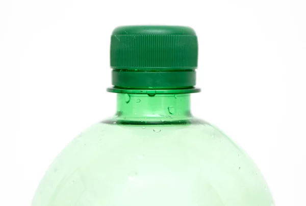 상단의 녹색 플라스틱 병 — 스톡 사진
