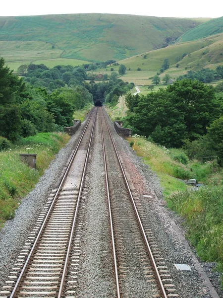 Linhas ferroviárias . — Fotografia de Stock