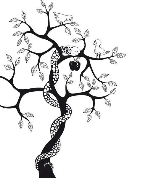 Дерево з змія — стоковий вектор