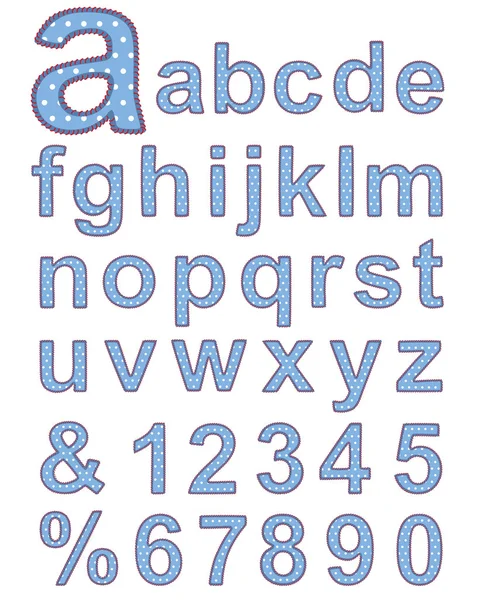 Κλωστοϋφαντουργικών αλφάβητο Εικονογράφηση Αρχείου