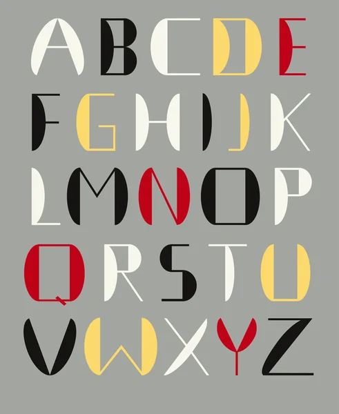 Alfabeto modernista — Archivo Imágenes Vectoriales