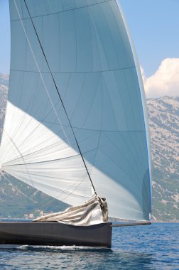 Sailing yacht detail clipart