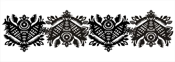 Patrón ornamental decorativo negro — Archivo Imágenes Vectoriales