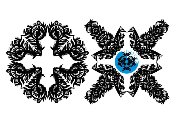 Decoratieve sneeuwvlok — Stockvector