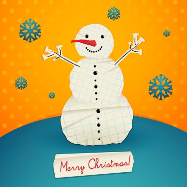 Ripped paper Christmas design clipart