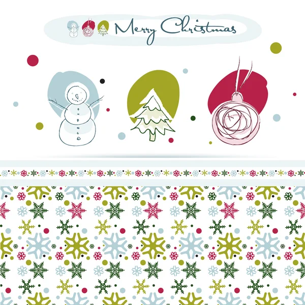 Christmas pattern and design elements — Stock Vector