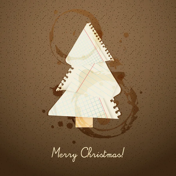 Ripped paper Christmas design — Stock Vector