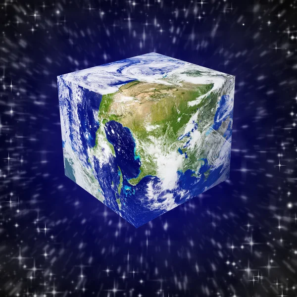 โลกสี่เหลี่ยมโลก — ภาพถ่ายสต็อก