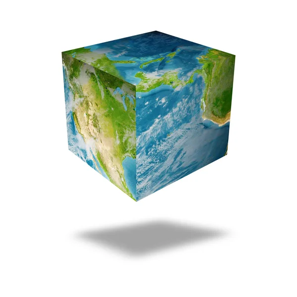 Terra globo quadrado — Fotografia de Stock