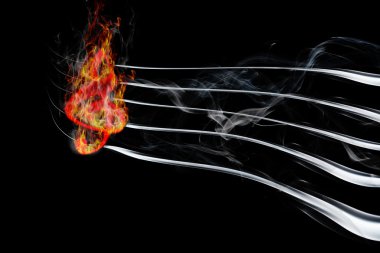 Burning music clipart