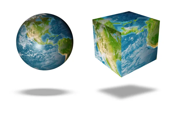 Tierra globo cuadrado — Foto de Stock