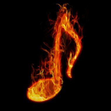 Burning music clipart