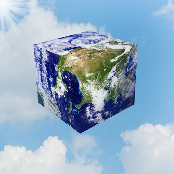 Earth square globe — Stock Photo, Image