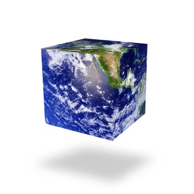 Earth square globe clipart