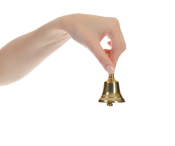 stock image Hand bell in the woman's hand