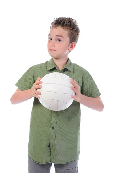 Portret młody piłkarz — Zdjęcie stockowe