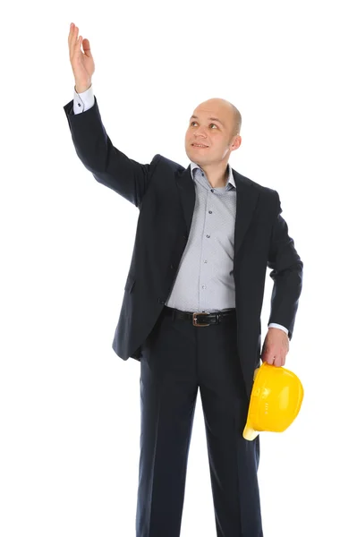 Businessman with construction helmet — Stock Photo, Image