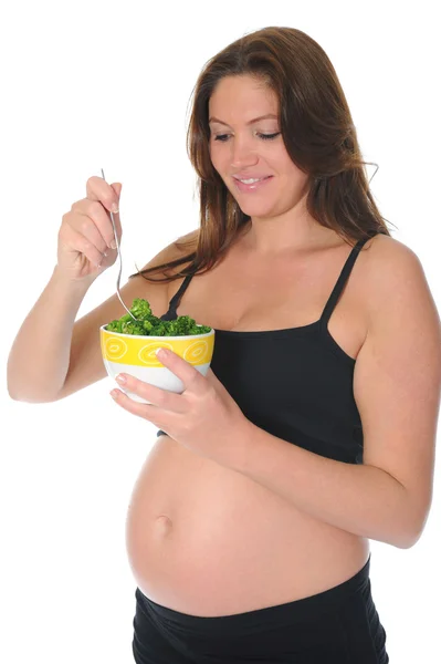Schöne junge schwangere Frau — Stockfoto
