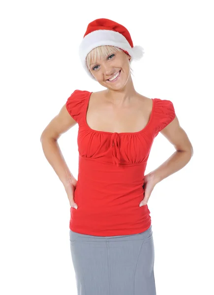 Weihnachten lächelnde Frau — Stockfoto